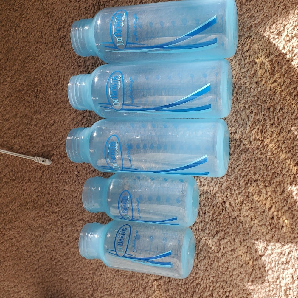Blue dr brown baby bottles READ DESCRIPTION